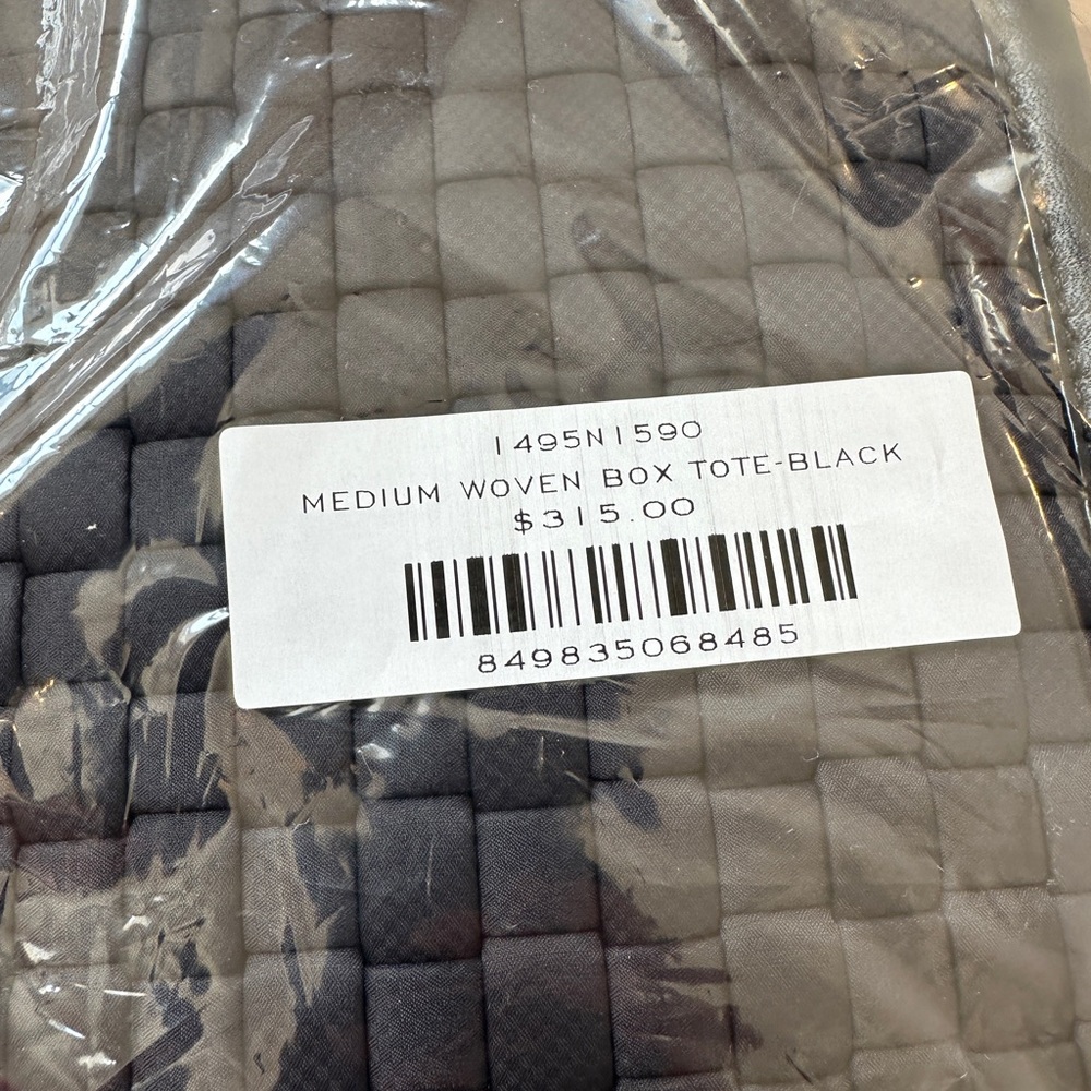 NWT MZ Wallace Black Medium Woven Box Tote. - Picture 4 of 16